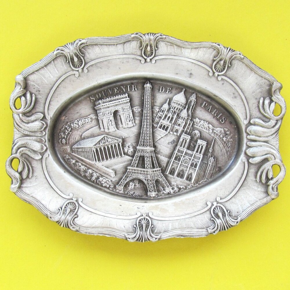 Vintage Pewter trinket dish from Paris France